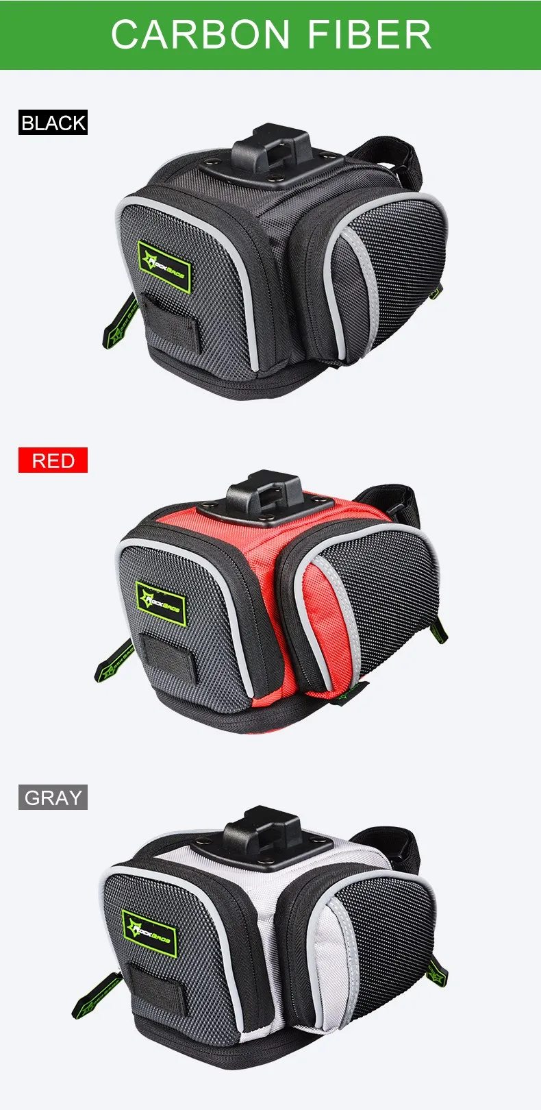 Clearance ROCKBROS Cycling Saddle Bags Mountain Road Bike MTB Seat Post Bag Fixed Gear Fixie Cycle Rear Bags Bicycle Accessories 3 Colors 4
