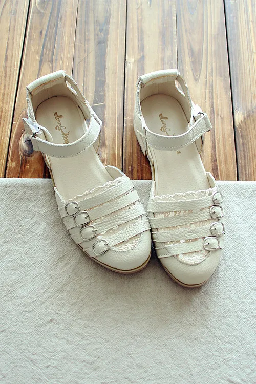 HUIFENGAZURRCS/сандалии ручной работы из натуральной кожи; художественная обувь на плоской подошве в стиле ретро mori girl; Классическая Повседневная обувь в римском стиле; 076-10