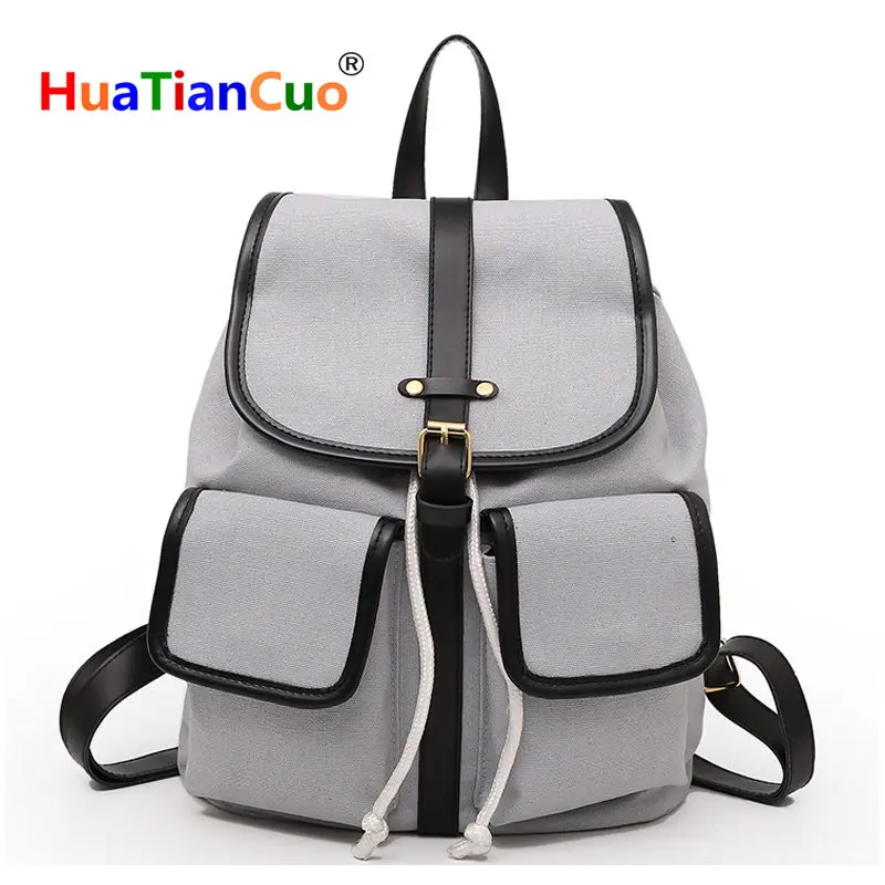 

Simple Style Backpack Women PU Leather Backpacks For Teenage Girls School Bags Fashion Vintage Solid colour Shoulder Bag