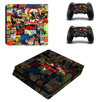 

DC Batman and Joker PS4 Slim Skin Sticker Decal Vinyl for Playstation 4 Console and 2 Controllers PS4 Slim Skin Sticker