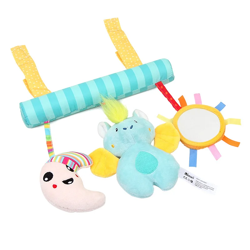 Cute bat moon baby music sound car hanging companion appease soft plush pendant toy practice grasping rattle bed bell doll Cute bat moon baby music sound car hanging companion appease soft plush pendant toy practice grasping rattle bed bell doll