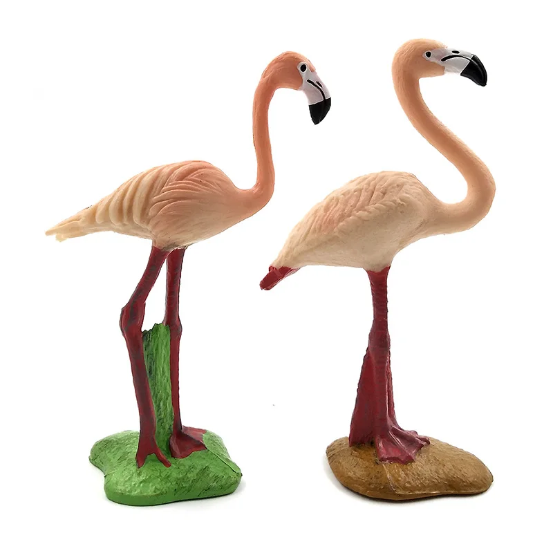 Simulatie Flamingo Witte kraan Miniatuur Diermodel vogel Beeldje home decor miniatuur fairy tuin decoratie accessoires