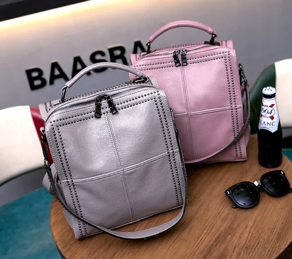 Новинка, корейский стиль, портативные женские рюкзаки, Элегантная модная повседневная сумка на плечо для колледжа, винтажная школьная сумка для девочек-подростков C273