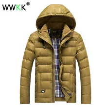 WWKK новая зимняя куртка парка мужская одежда плотное пальто Мужская Дизайнерская хлопковая стеганая куртка теплая ветрозащитная верхняя одежда пальто размера плюс