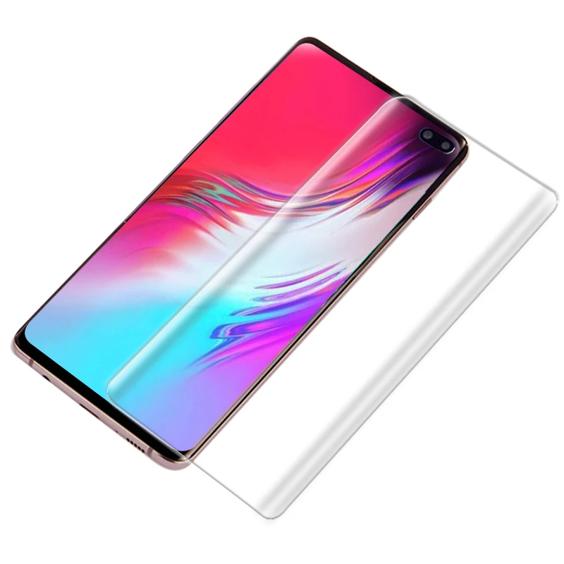 HD 9H Hardness Full Cover 3D Glass For Samsung Galaxy S10+ S10E S10 Plus Tempered Glass Screen Protector Fingerprint Unlocked