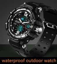 Mâle De Mode Sport Militaire Montres 2016 Nouveau SANDA Montres Hommes Marque De Luxe 3ATM 30 m Plongée LED Numérique Analogique Quartz montres
