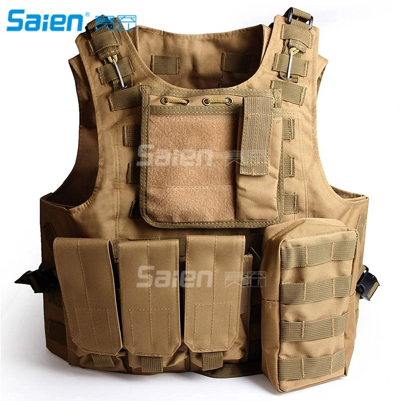 Will Outdoor Chaleco t/áctico CS Field Airsoft Paintball Vest Fuerzas Especiales multiprop/ósito Chaleco de Combate de protecci/ón con Bolsa Molle Equipo t/áctico