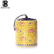 Креативный керамический фарфор Jingdezhen чайная банка ручная роспись эмаль цвет печать резервуары с крышкой офис чайный набор кунг-фу аксессуары