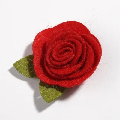 120 шт./лот 19 цветов милые розы нетканых материалов цветы из искусственной ткани с листьями для украшения свадьбы DIY декоративный венок - Цвет: F