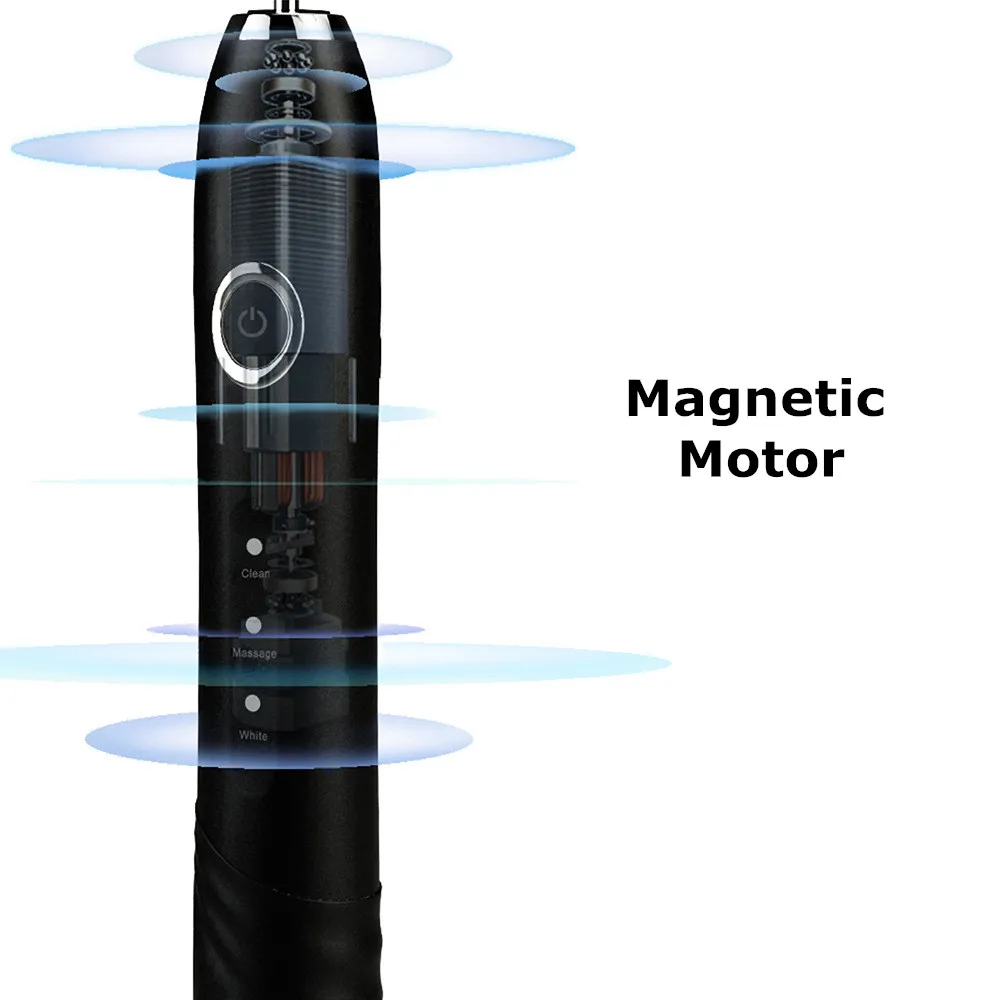 Ультразвуковая электрическая зубная щетка для Зубная щётка S200, способный преодолевать Броды для взрослых 3 очистки мод IPX7 Водонепроницаемый электрическая зубная щетка для гигиены полости рта зарядка через usb Мощность