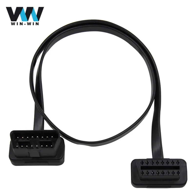 

Noodle OBD OBD2 16 PIN Flat Male TO Female Extension Cable OBDII 16pin Cable for Cars / Trucks With High Quality