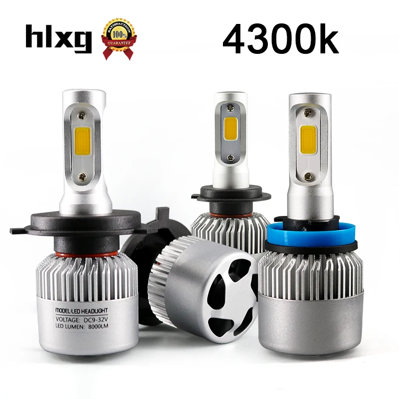 hlxg 2 светодиодные лампы для авто МИНИ H1 H11 H8 Canbus H7 LED H4 обманка противотуманные фары