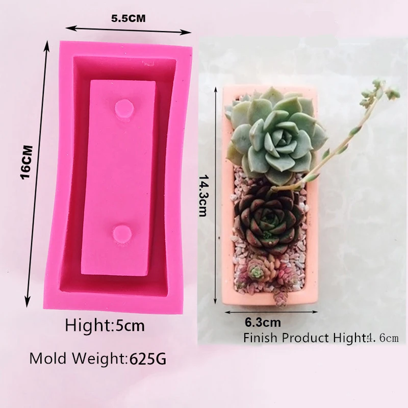 I Love U форма сердца DIY глина силиконовая для цементных растений цветочный горшок