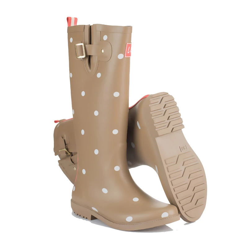 polka dot rubber boots
