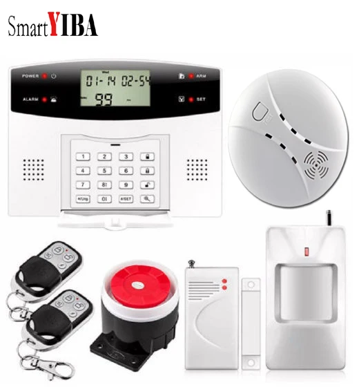 SmartYIBA 106 Zone беспроводной проводной, Домашняя безопасность пожарная сигнализация GSM сигнализация авто набор SMS вызов хорошее качество GSM сигнализация комплект - Цвет: 30A3049