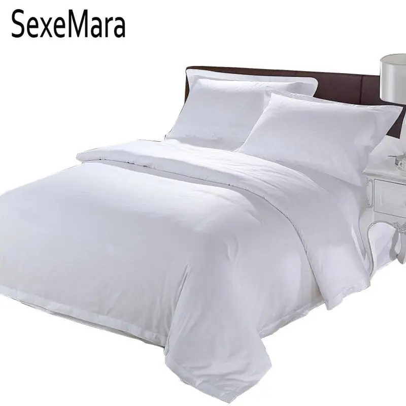 Solid Color Hotel Bedclothes Home Textile 100 Cotton White