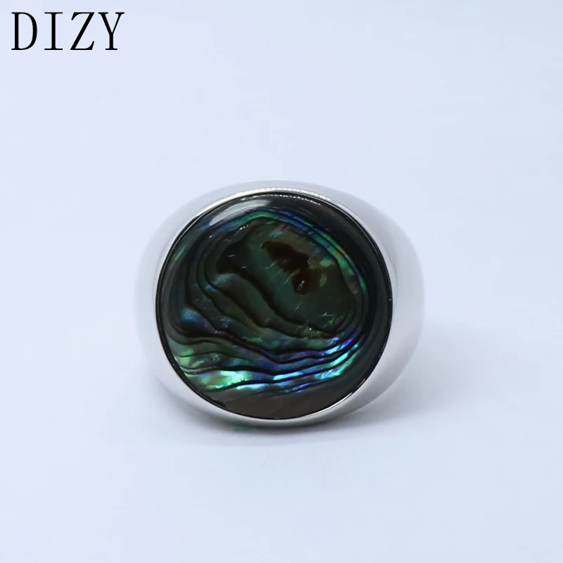 Женское кольцо DIZY Solid из стерлингового серебра 925 пробы с натуральным круглым