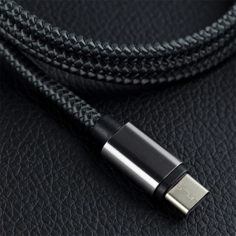 متعددة اللون 3 متر سريعة تهمة USB نوع C كابل الهاتف المحمول سريع شحن سلك خط 2.4A USB C البيانات الحبل