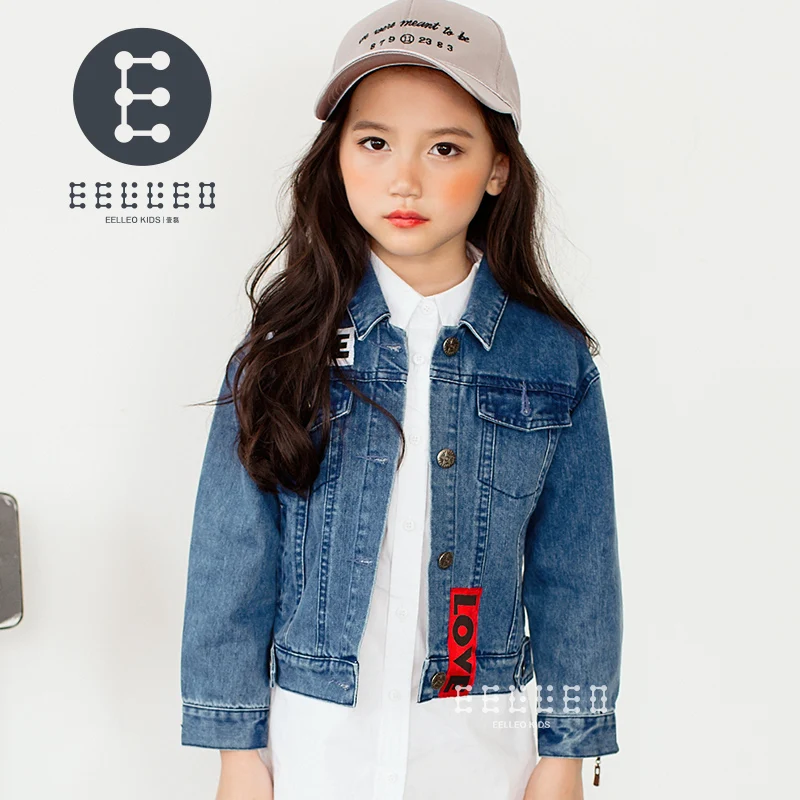 

Girls Denim Jackets Coats Fashion Children Outwear Children's Clothing Spring Autumn Little Girl Design girls Kids Jeans Jacket