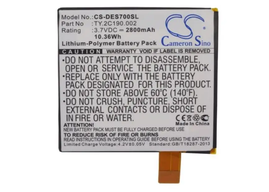 Аккумулятор Cameron Sino 2800mah для DELL Looking Glass Opus One Streak 7 TY.2C190.002|Аккумуляторы мобильных