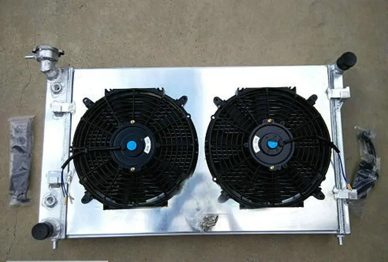 All aluminum universal radiator & Shroud & Fan for Holden Commodore VY 6cyl v6 02 04 2003 2002