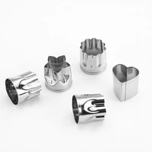 5 шт./лот, небольшой набор резаков для печенья, печенья, жаропрочная посуда для фондан, кухонные овощные фруктовые инструменты для детей