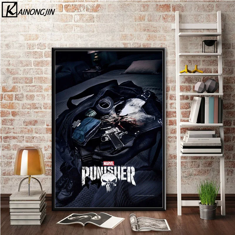 

Poster The Punisher Marvel TV Series Posters and Prints Canvas Painting Wall Art Picture for Living Room Home Decor
