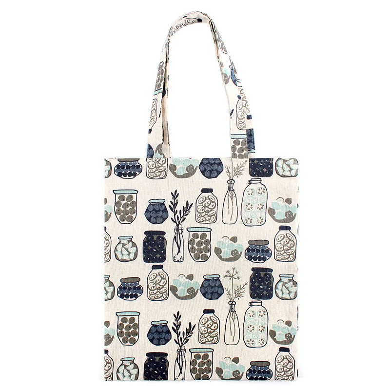 Новая хлопковая льняная тканевая сумка через плечо, Портативная сумка для покупок, студенческие сумки для женщин, сумка для путешествий