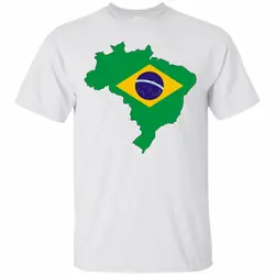 Бразильско-кантри контур и флаг футболка Глобус Национальный Прайд синий Рио Sao Paolo Мужская крутая Повседневная футболка
