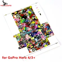 YOOCUANG For High quality Color Drawing for GoPro Sticker Body Cam sticker For Gopro Hero 4 3+ Bare Machine Cartoon YX140