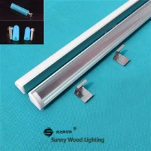 20 шт./лот 80 дюймов 2 м/катушка светодиодный алюминиевый профиль с молочным/прозрачным покрытием для 10 мм полосы, связываемый светодиодный Угловой Бар светильник