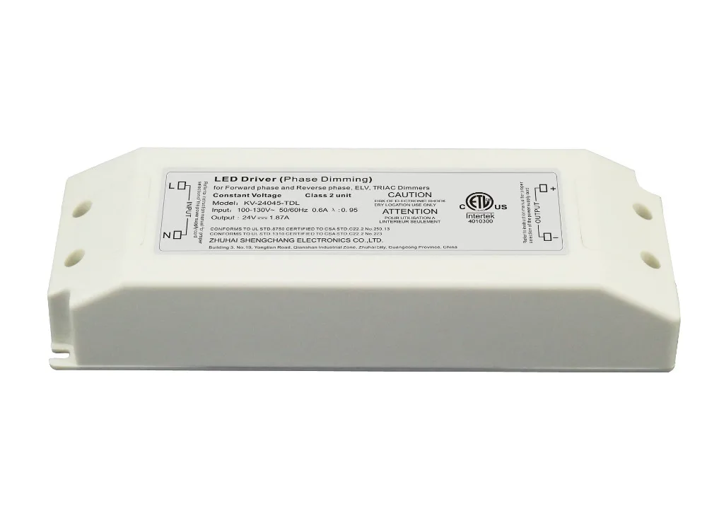 45W 36V constant voltage dimmable LED driver with Triac Dimming (leading edge and trailing edge