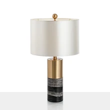 Американская пост-современная Высококачественная мраморная аппаратная электропластина настольная лампа в гостиной и спальне