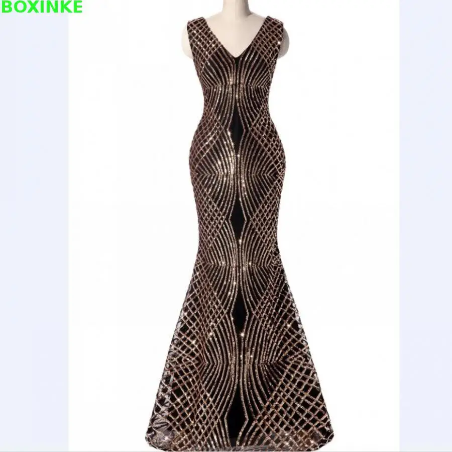 2018 Real Vadim Oekraïne Plus Size Nieuwe Modeshow Vrouwelijke Sequill Vissenstaart Lange High-End Kwaliteit Banket Gastheer sexy Night Dress 2018 Real Vadim Oekraïne Plus Size Nieuwe Modeshow Vrouwelijke Sequill Vissenstaart Lange High-End Kwaliteit Banket Gastheer sexy Night Dress