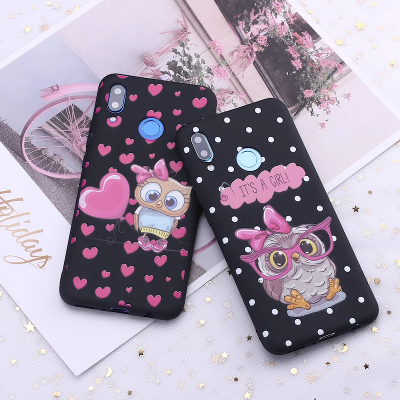 Для Samsung S8 S9 S10 S10e S20 Plus Note 8 9 10 A7 A8 Детские Симпатичные совы сердца мультфильм