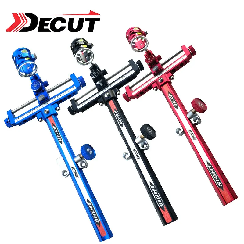 

4x 6x 8x Archery Compound Aluminum Bow Sights Laser Micro Adjust Optical Fiber Micro Optic Sight flecha Hunting Shooting