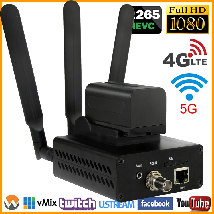 

URay 4G LTE HD SDI IP Streaming Encoder 3G SDI To IP Encoder RTMP RTSP Encoder For Live Streaming HD-SDI Over IP