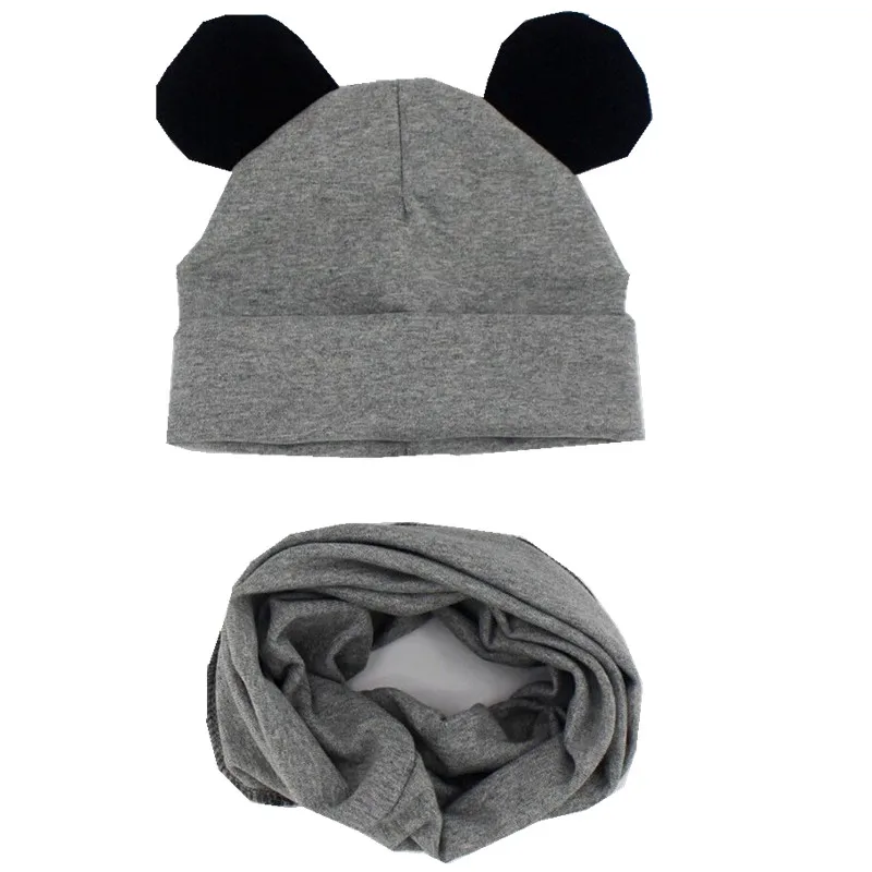 

New Autumn Winte Children Hat Scarf Set Children's Lovely Ears Caps Beanies Spring Boys Girls Hat Scarf Set Kid Hats Photo Props
