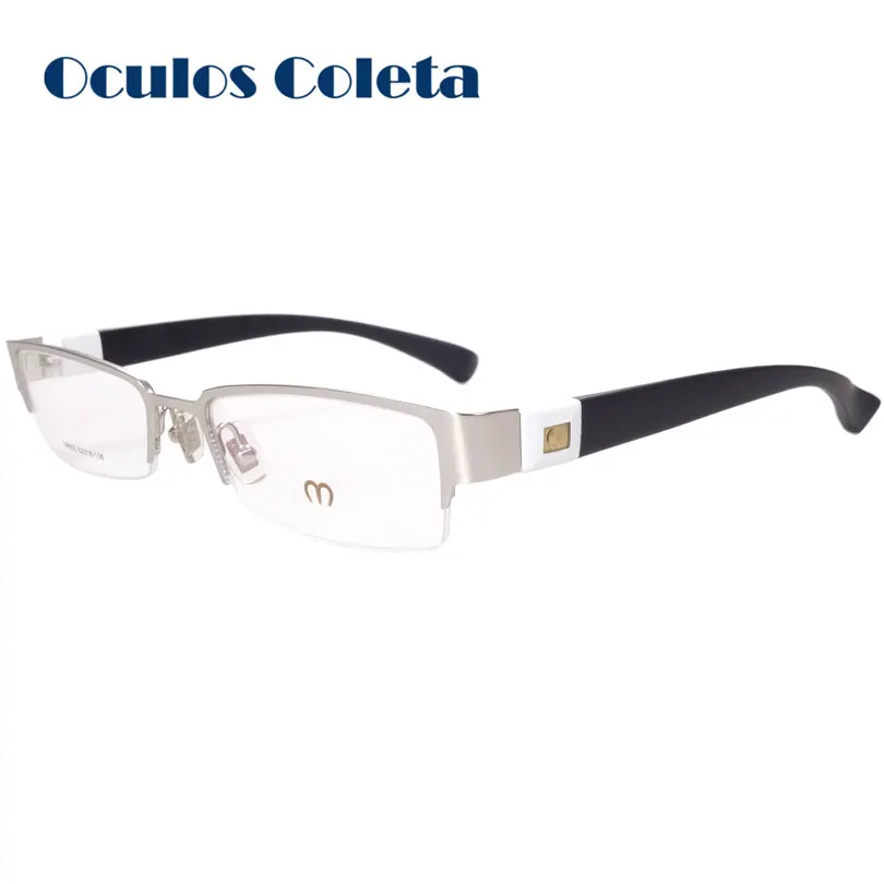 

Designer prescription glasses for men silver stainless steel and TR 90