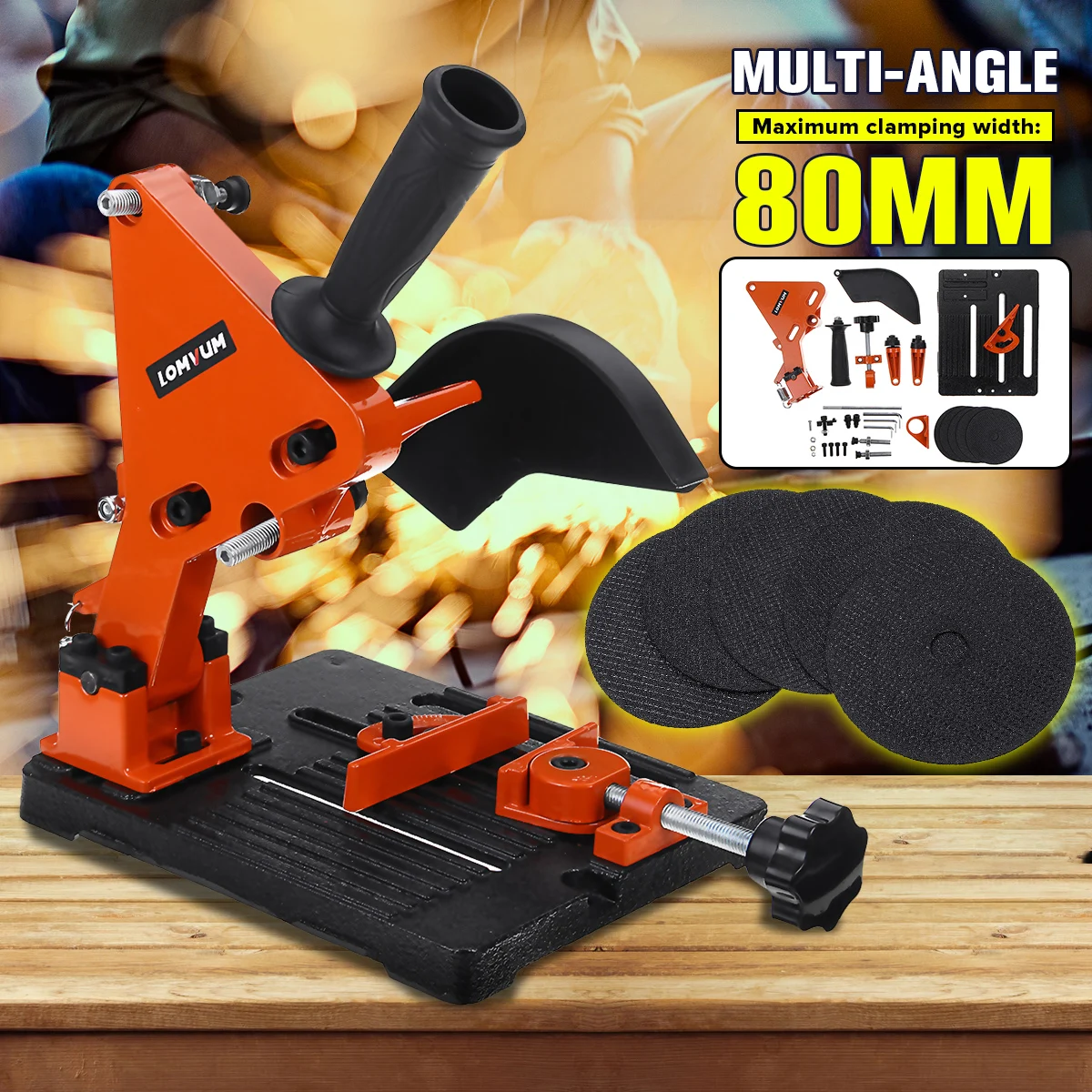 

220V Angle Grinder Stand Fixed Angle Grinder Holder Bracket Accessories Woodworking Grinder Variable Cutting Polishing Machine