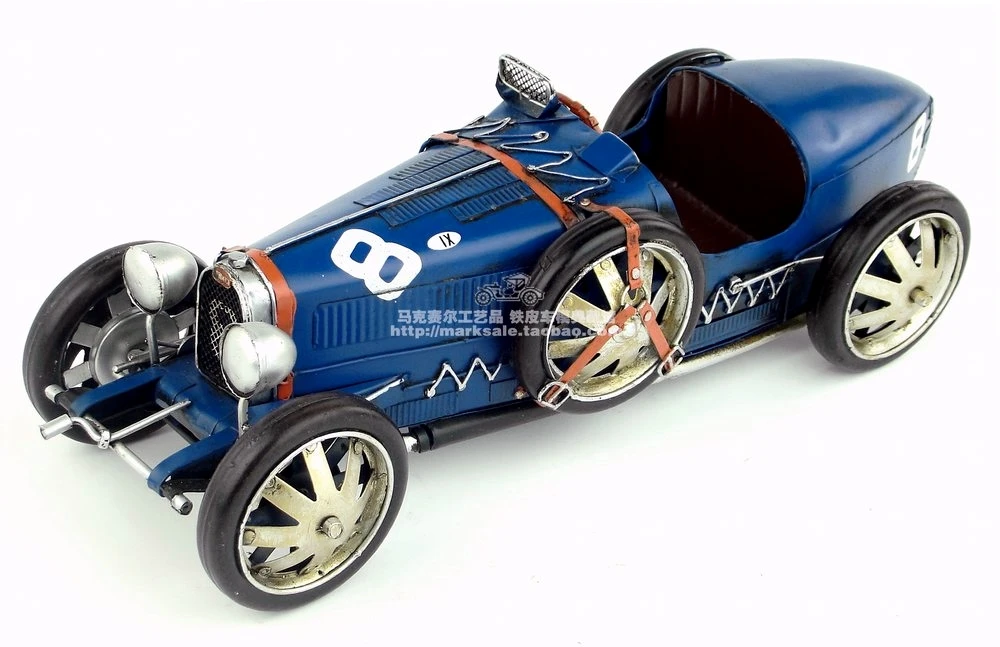 В 1924 bugatti TYPE35 винтажный Ретро классический автомобиль Оловянная пластина Bugatti 35 автомобиль