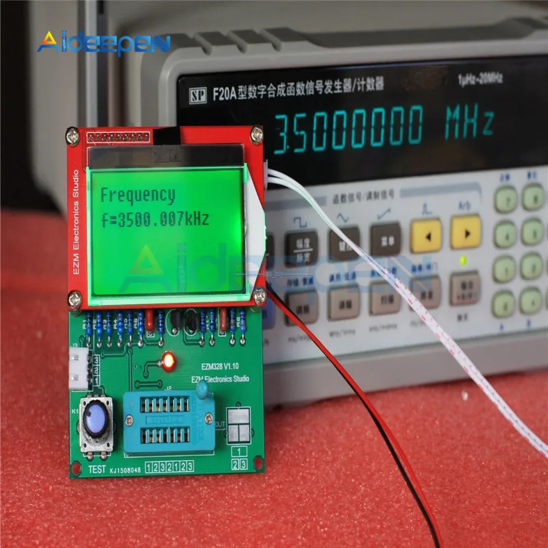 EZM328 ЖК-цифровой Транзистор тестер ESR частота LCR NPN PNP диодный Конденсатор измеритель PWM Squarer Wave Genera измерительные резисторы