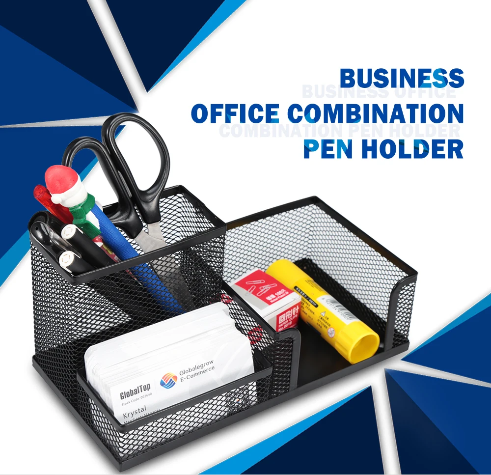 Металлический Железный сетчатый многофункциональный бизнес-офис Комбинированный держатель ручки подходит для всех видов офисного прибора