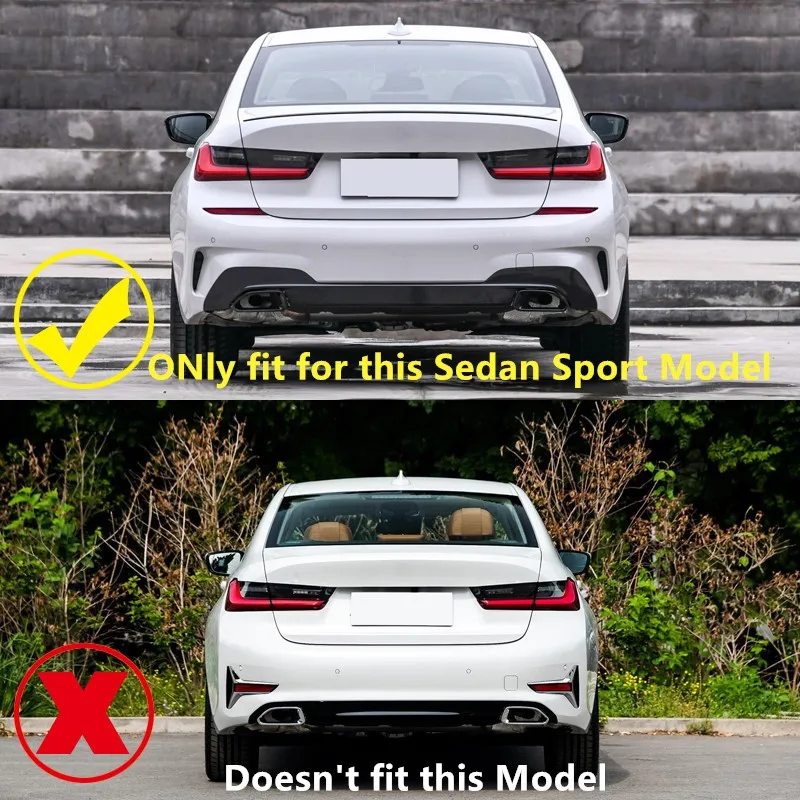 

for BMW 3 Series (G20) Sedan Sport 2019 2020 abs Tail Rear Door Bottom Bumper Skid Guard Cover Trim Auto Car-Styling Accessories