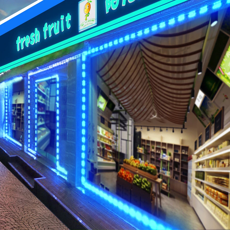 20-100PCS LED Module 5050 3 LED DC12V Waterproof Advertising Design Storefront Strip Lamp Modules Light Super Bright Blue Color  (26)
