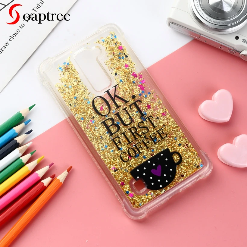 

Soaptree Soft TPU Phone Case Cover For LG Stylo 2 Covers For stylus2 Stylus II stylo 2 plus Glitter Liquid Dynamic Cases Fundas