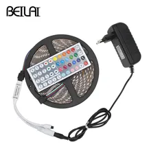 SMD 5050 DC12V Waterproof 300LEDs 5M Fita De LED Strip Light Tiras RGB LED Tape Flexible Neon Bar Ribbon add 3A Power and 44Key