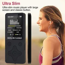 Ультра-тонкий 1,8-дюймовый TFT Дисплей MP3/MP4 без потери качества звука музыкальный плеер FM Регистраторы матовый Материал тела останова воспроизведения плеера