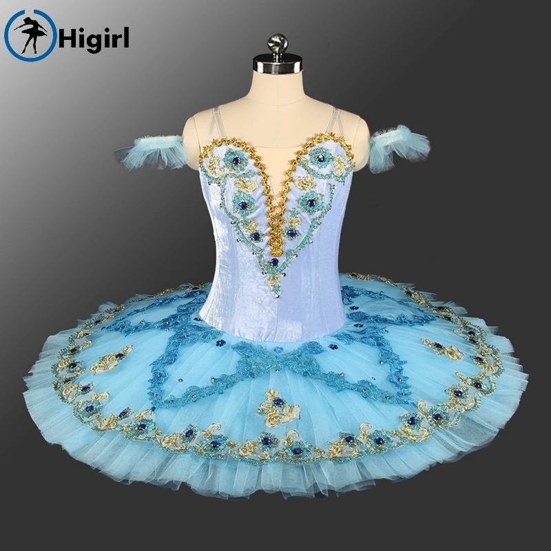 Adult classical ballet tutu blue professional ballet tutu blue pancake tutu platter costume ballerina tutu dressBT9093