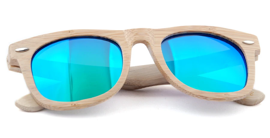 Новое поступление, маленькие размеры, бамбуковые солнцезащитные очки для женщин, фирменный дизайн, поляризационные Модные солнцезащитные очки Oculos De Sol - Цвет линз: green revo lens